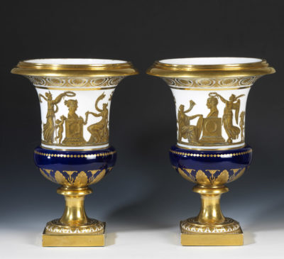 Paire de vases : Le couronnement de l'Empereur et l'Impératrice - Patrimoine Charles-André COLONNA WALEWSKI