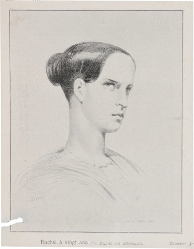 Lithographie : Rachel à vingt ans - Patrimoine Charles-André COLONNA WALEWSKI, en ligne directe de Napoléon