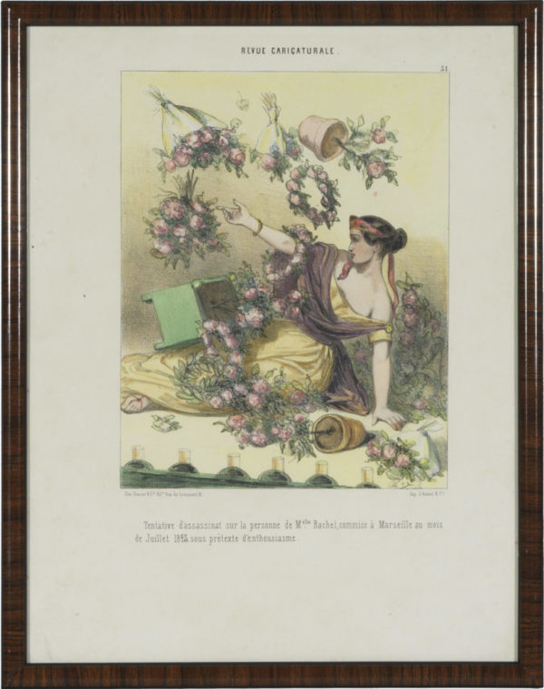 Caricature de Rachel - Patrimoine Charles-André COLONNA WALEWSKI, en ligne directe de Napoléon