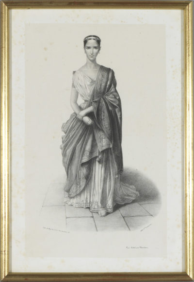 Lithographie : Portrait de Rachel - Patrimoine Charles-André COLONNA WALEWSKI, en ligne directe de Napoléon
