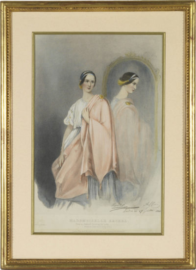 Lithographie de Rachel - Patrimoine Charles-André COLONNA WALEWSKI, en ligne directe de Napoléon