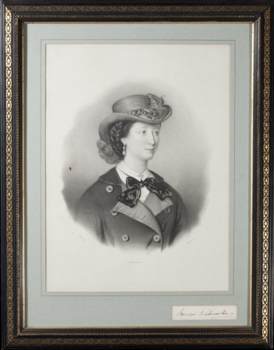 Lithographie : Portrait de la comtesse Walewska - Patrimoine Charles-André COLONNA WALEWSKI