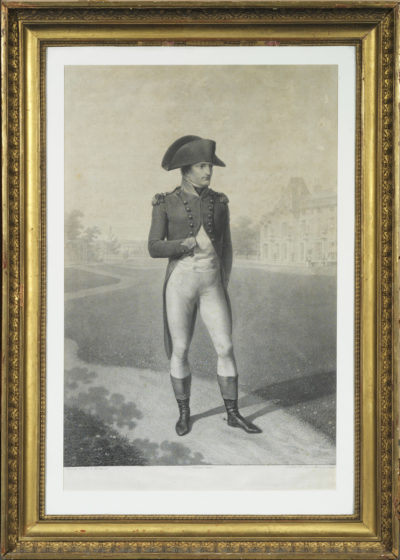 Gravure : Napoléon à Malmaison d'après Isabey - Patrimoine Charles-André COLONNA WALEWSKI, en ligne directe de Napoléon