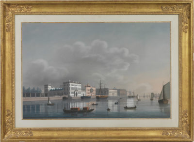 Vue du Palais d'Hiver à St-Pétersbourg - Patrimoine Charles-André COLONNA WALEWSKI, en ligne directe de Napoléon