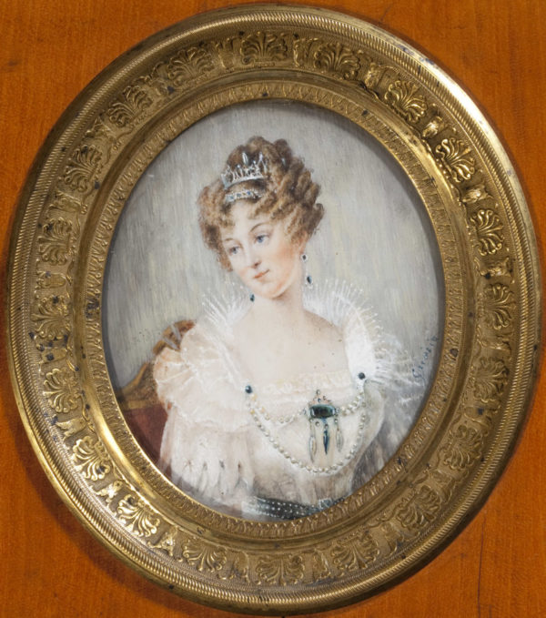 La comtesse Mendana de Neyra, miniature par Guérin - Patrimoine Charles-André COLONNA WALEWSKI, en ligne directe de Napoléon