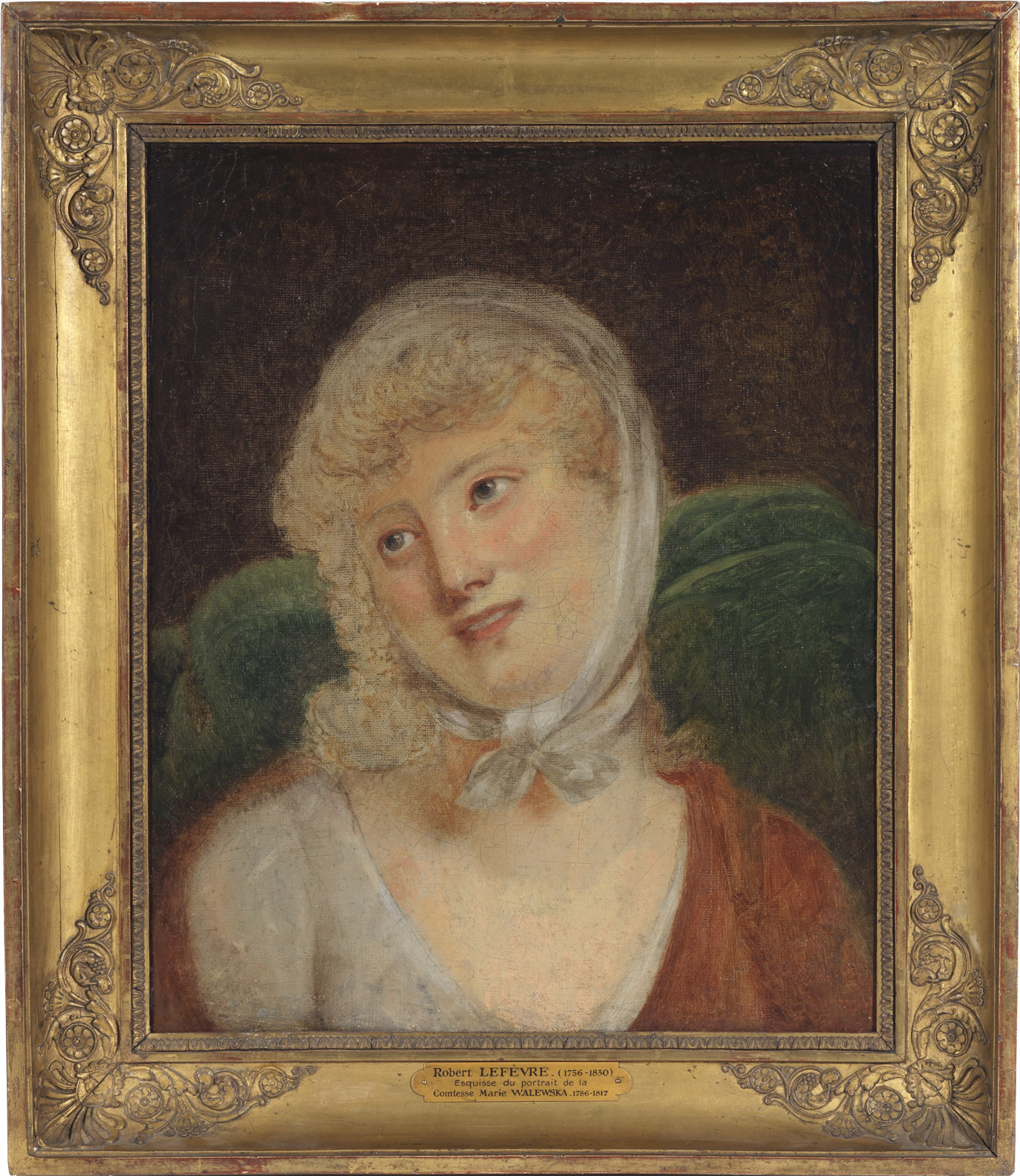Huile sur toile : Portrait de Marie Walewska par Lefèvre - Patrimoine Charles-André COLONNA WALEWSKI, en ligne directe de Napoléon