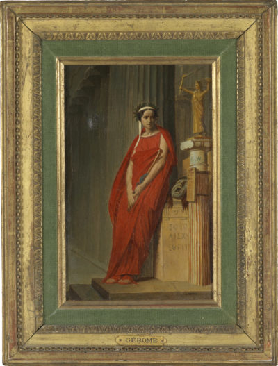 Rachel dans le rôle de Phèdre, par Gérôme, et sa caricature - Patrimoine Charles-André COLONNA WALEWSKI, en ligne directe de Napoléon