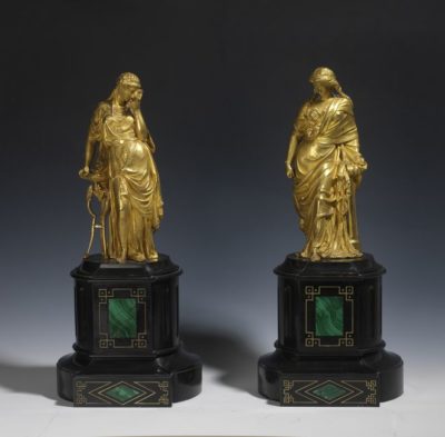 Deux statuettes de Schoenewerk - Patrimoine Charles-André COLONNA WALEWSKI, en ligne directe de Napoléon