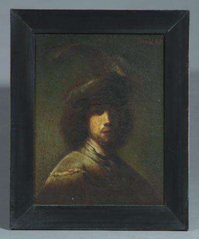 Copie de l'autoportrait de Rembrandt - Patrimoine Charles-André COLONNA WALEWSKI, en ligne directe de Napoléon