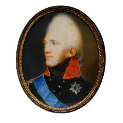 Miniature, Portrait d Alexandre 1er par Domenico Bossi - Patrimoine Charles-André COLONNA WALEWSKI, en ligne directe de Napoléon