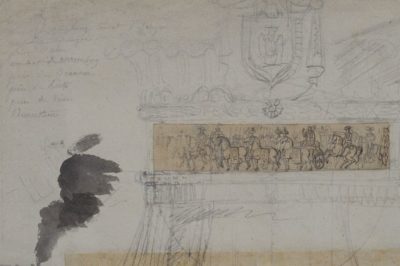Projet de tribune Aigles au Champ de Mars 1806 PERCIER Charles - Patrimoine Charles-André COLONNA WALEWSKI
