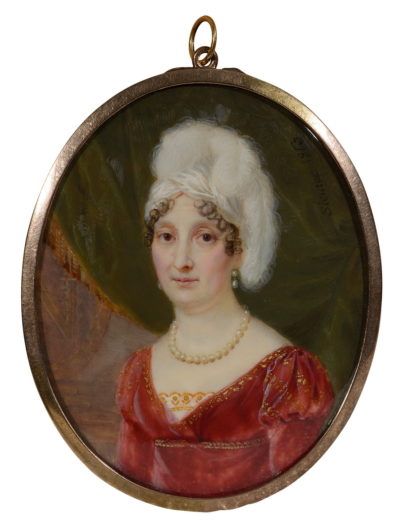 Maria Letizia Bonaparte 1813 Miniature par Sieurac Francois - Patrimoine Charles-André COLONNA WALEWSKI