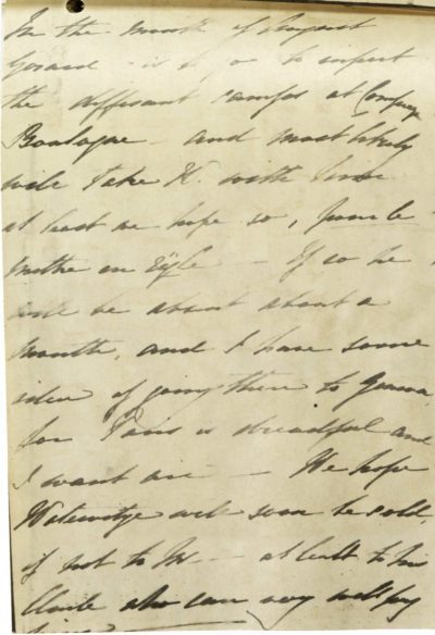 Lettre de la comtesse Walewska à la comtesse de Sandwich - Patrimoine Charles-André COLONNA WALEWSKI, en ligne directe de Napoléon