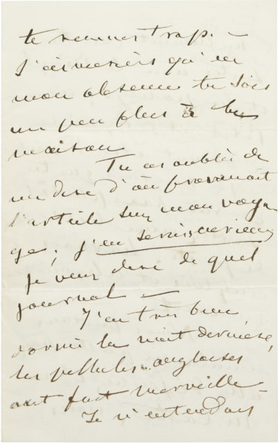 Lettre d'Alexandre I Walewski à son épouse - Patrimoine Charles-André COLONNA WALEWSKI