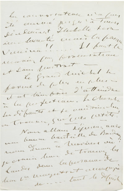 Lettre d'Alexandre Walewski I à Lili - Patrimoine Charles-André COLONNA WALEWSKI, en ligne directe de Napoléon
