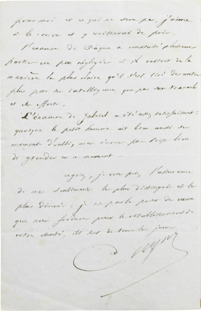Lettre à Rachel de ses fils, Alexandre et Gabriel - Patrimoine Charles-André COLONNA WALEWSKI, en ligne directe de Napoléon
