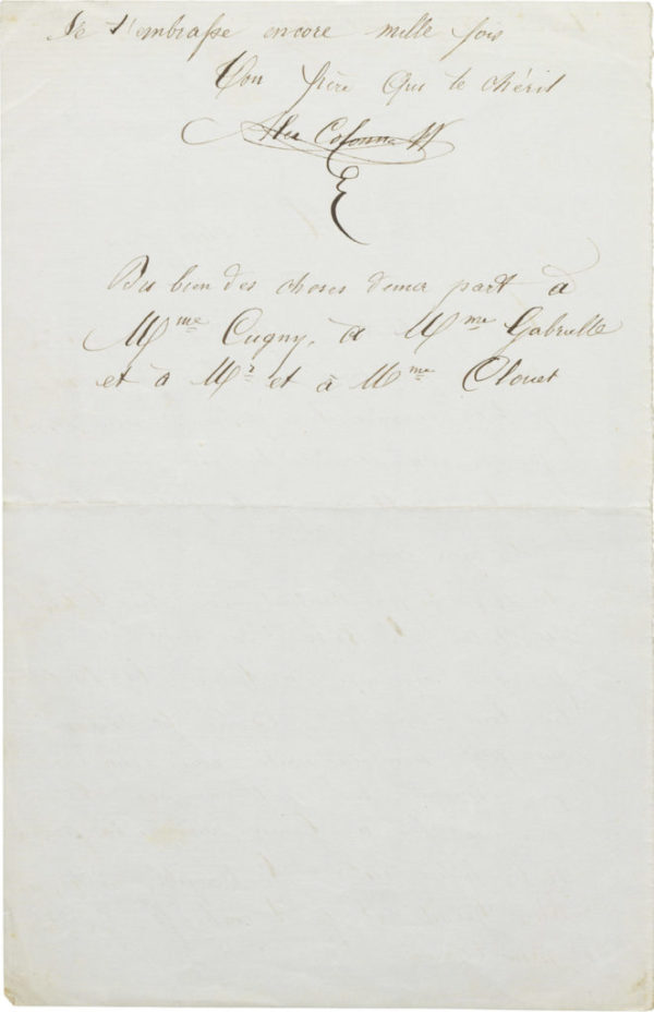 Lettre d'Alexandre II Walewski à Gabriel Félix - Patrimoine Charles-André COLONNA WALEWSKI, en ligne directe de Napoléon