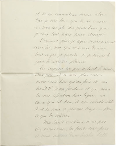 Lettre d'Alexandre II Walewski à son père Alexandre I Walewski - Patrimoine Charles-André COLONNA WALEWSKI, en ligne directe de Napoléon