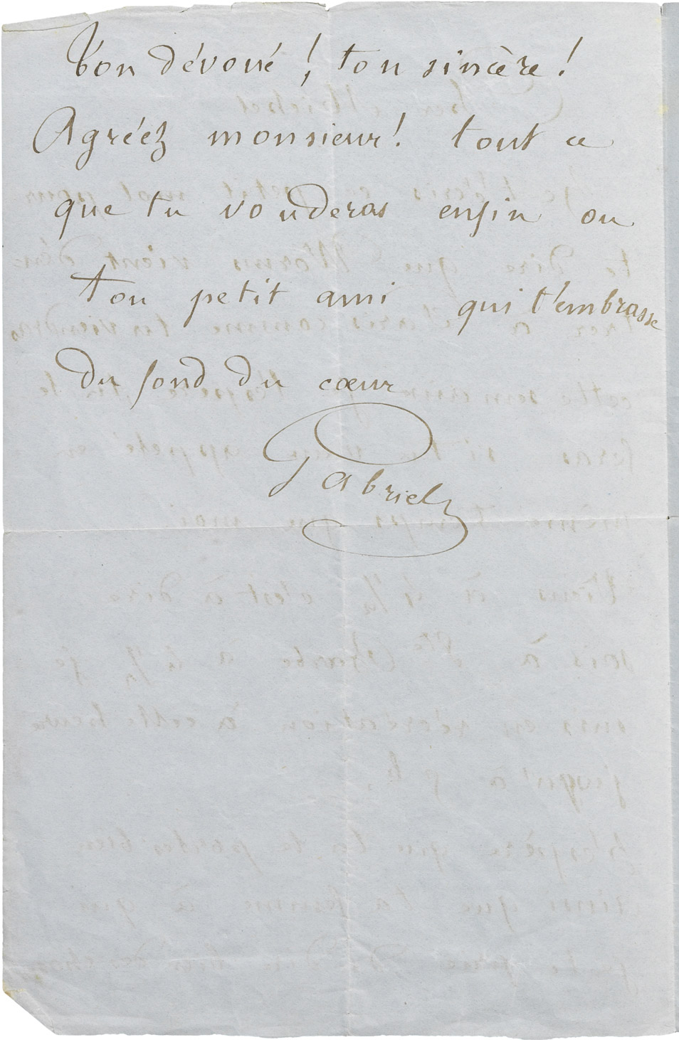 Lettre de Gabriel Félix - Patrimoine Charles-André COLONNA WALEWSKI, en ligne directe de Napoléon