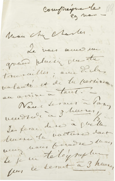 Lettre d'Alexandre I à son fils Charles Walewski. - Patrimoine Charles-André COLONNA WALEWSKI, en ligne directe de Napoléon