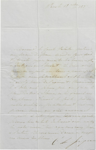 Sept Lettres de Caroline Bonaparte - Patrimoine Charles-André COLONNA WALEWSKI