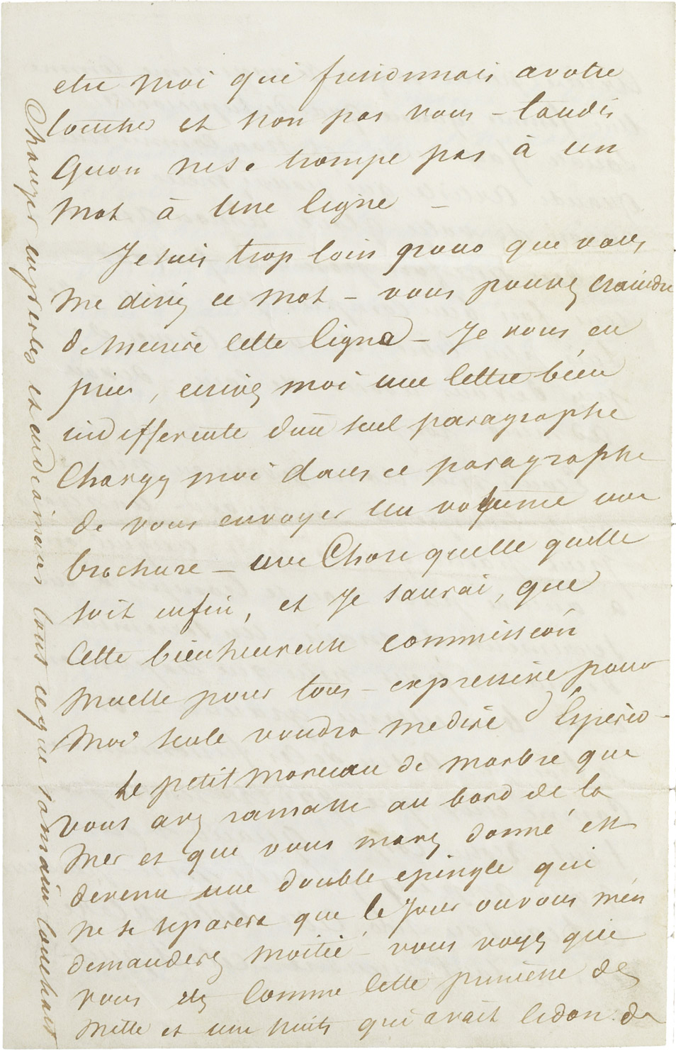 Lettre d'Alexandre Dumas père à Rachel - Patrimoine Charles-André COLONNA WALEWSKI, en ligne directe de Napoléon