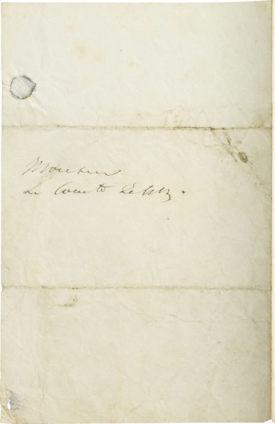 Lettre d'Alexandre I Walewski au comte Jelski - Patrimoine Charles-André COLONNA WALEWSKI, en ligne directe de Napoléon