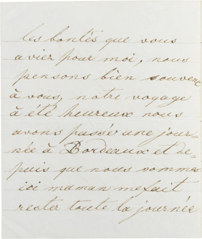 Lettre de sa nièce Marie Walewska à Rodolphe d'Ornano - Patrimoine Charles-André COLONNA WALEWSKI, en ligne directe de Napoléon