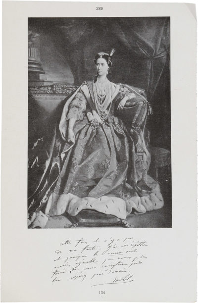 Note autographe de Rachel - Patrimoine Charles-André COLONNA WALEWSKI, en ligne directe de Napoléon