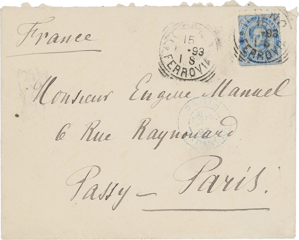 Lettre d'Alexandre II Walewski à Eugène Manuel - Patrimoine Charles-André COLONNA WALEWSKI, en ligne directe de Napoléon