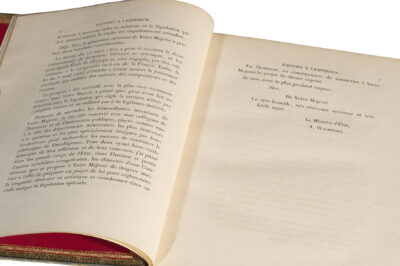 Commission de la propriété littéraire et artistique. Rapports à l’empereur. Décrets. Collection des procès-verbaux. Documents