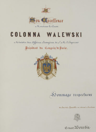Livre "Galerie des plénipotentiaires au Congrès de Paris" - Patrimoine Charles-André COLONNA WALEWSKI, en ligne directe de Napoléon