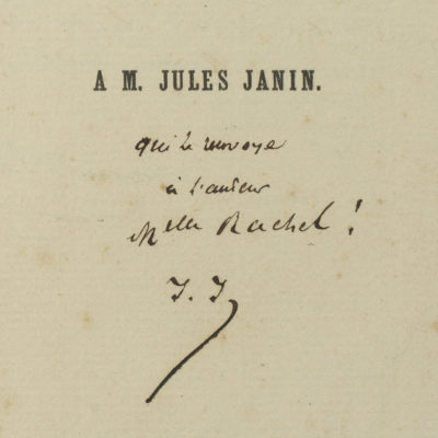 "Le moineau de Lesbie" de Barthet, dédicacé à Rachel - Patrimoine Charles-André COLONNA WALEWSKI, en ligne directe de Napoléon