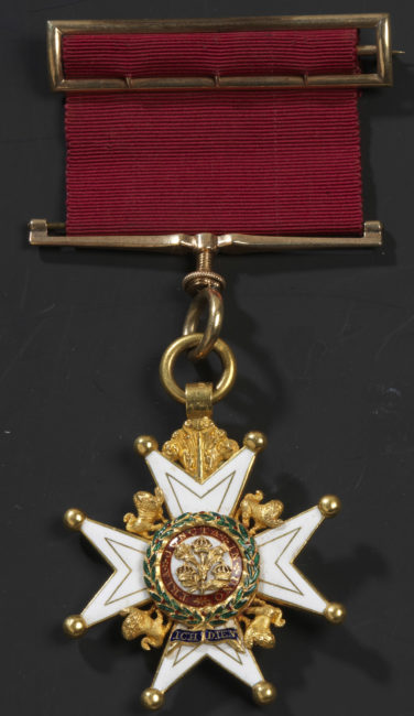 Ordre du Bain (Grande-Bretagne) - Patrimoine Charles-André COLONNA WALEWSKI, en ligne directe de Napoléon