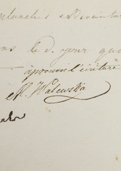 Bail de la maison Walewska, signé par Marie et son frère - Patrimoine Charles-André COLONNA WALEWSKI, en ligne directe de Napoléon