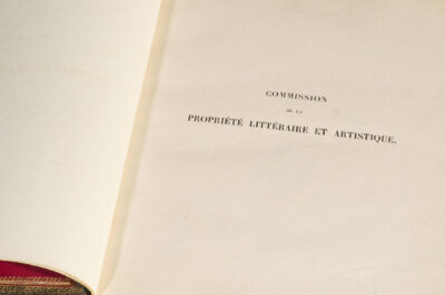Commission de la propriété littéraire et artistique. Rapports à l’empereur. Décrets. Collection des procès-verbaux. Documents