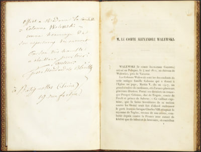Livre sur Alexandre Walewski - Patrimoine Charles-André COLONNA WALEWSKI, en ligne directe de Napoléon