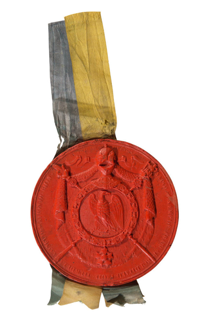 Empreinte Grand sceau des titres de Napoléon Ier Patrimoine Charles