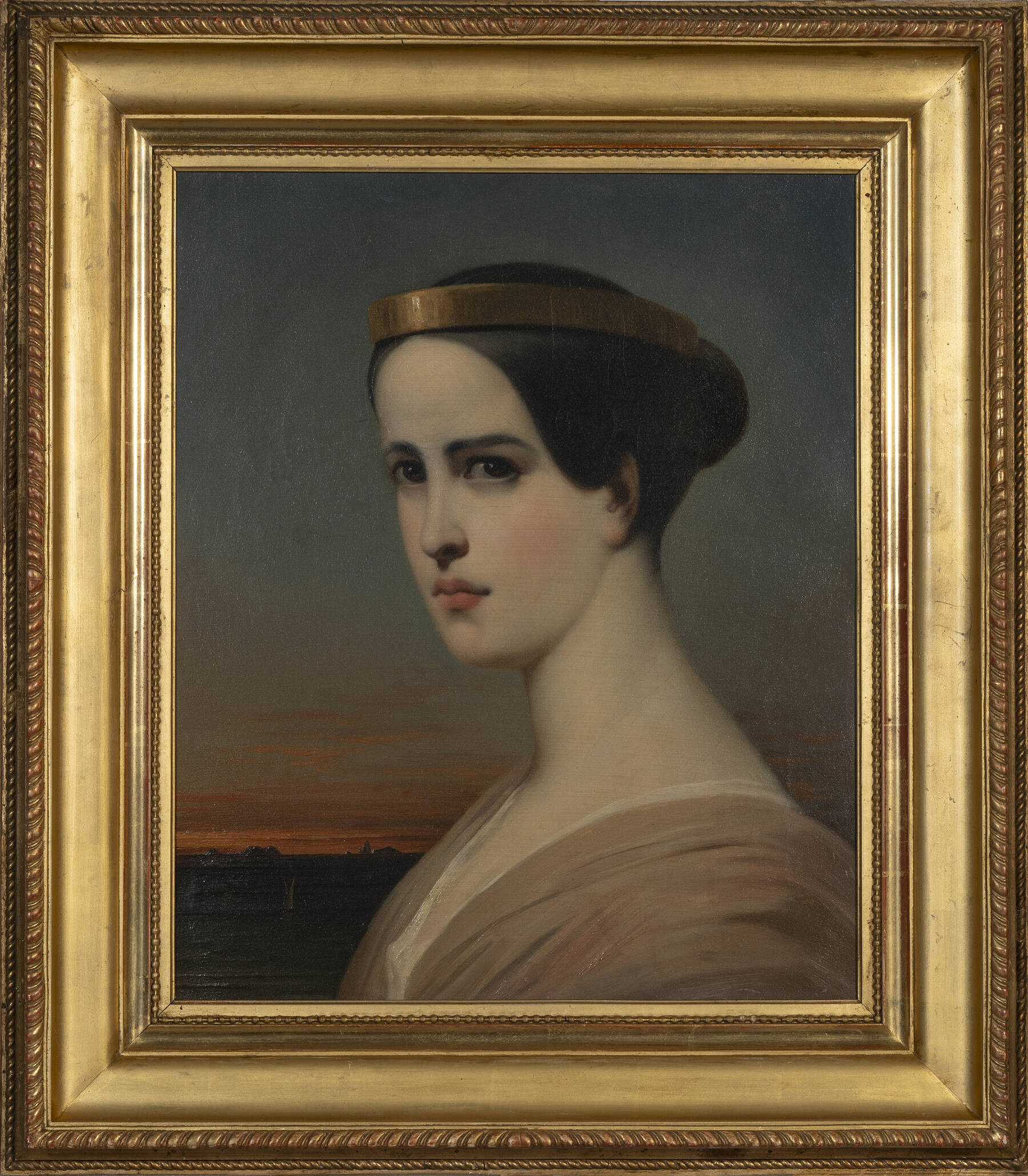 Portrait de la comédienne Elisabeth Felix, dite Melle Rachel, dans le rôle d'Hermione